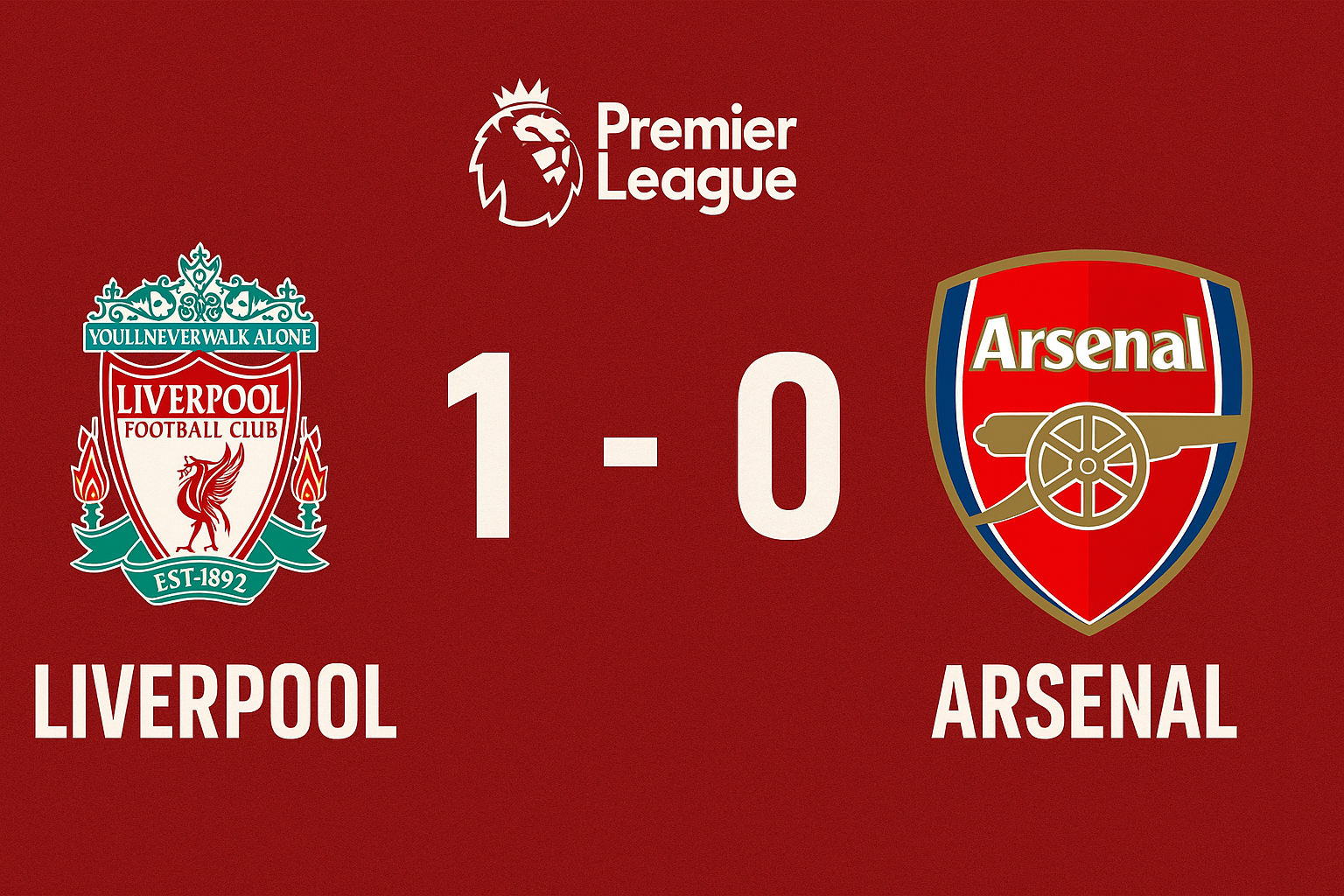 Liverpool 1–0 Arsenal – Premier League Showdown at Anfield